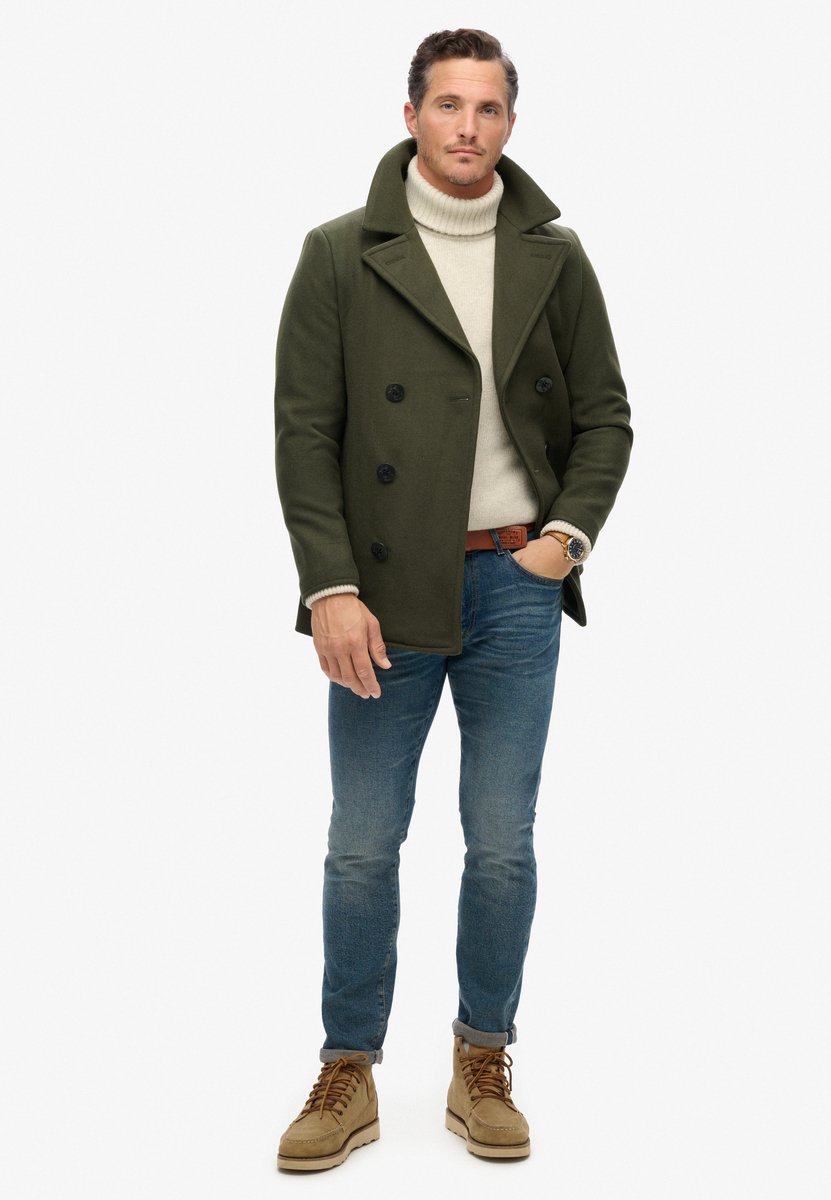 Superdry The Merchant Store Wollen duffeljas Heren Jassen Groen