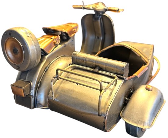 Side-car Vintage - scooter - maquette - métal - décoration