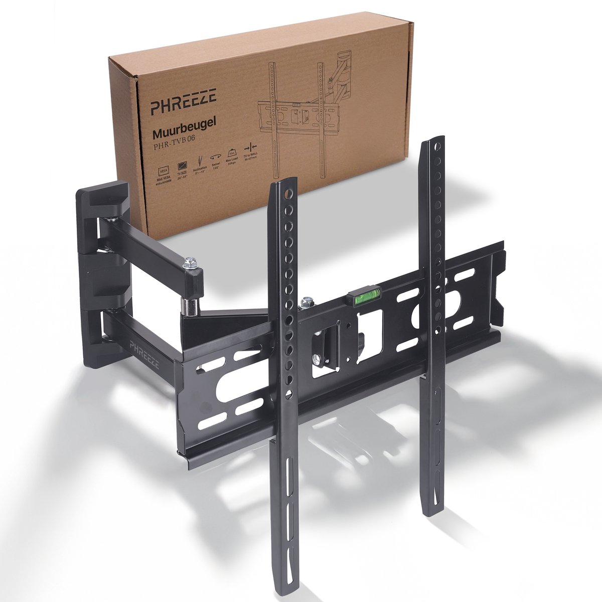 TV Beugel - Uitschuifbaar, Draaibaar & Kantelbaar - TV Muurbeugel - 26 tot 55 inch - Tot 35 KG - Universeel