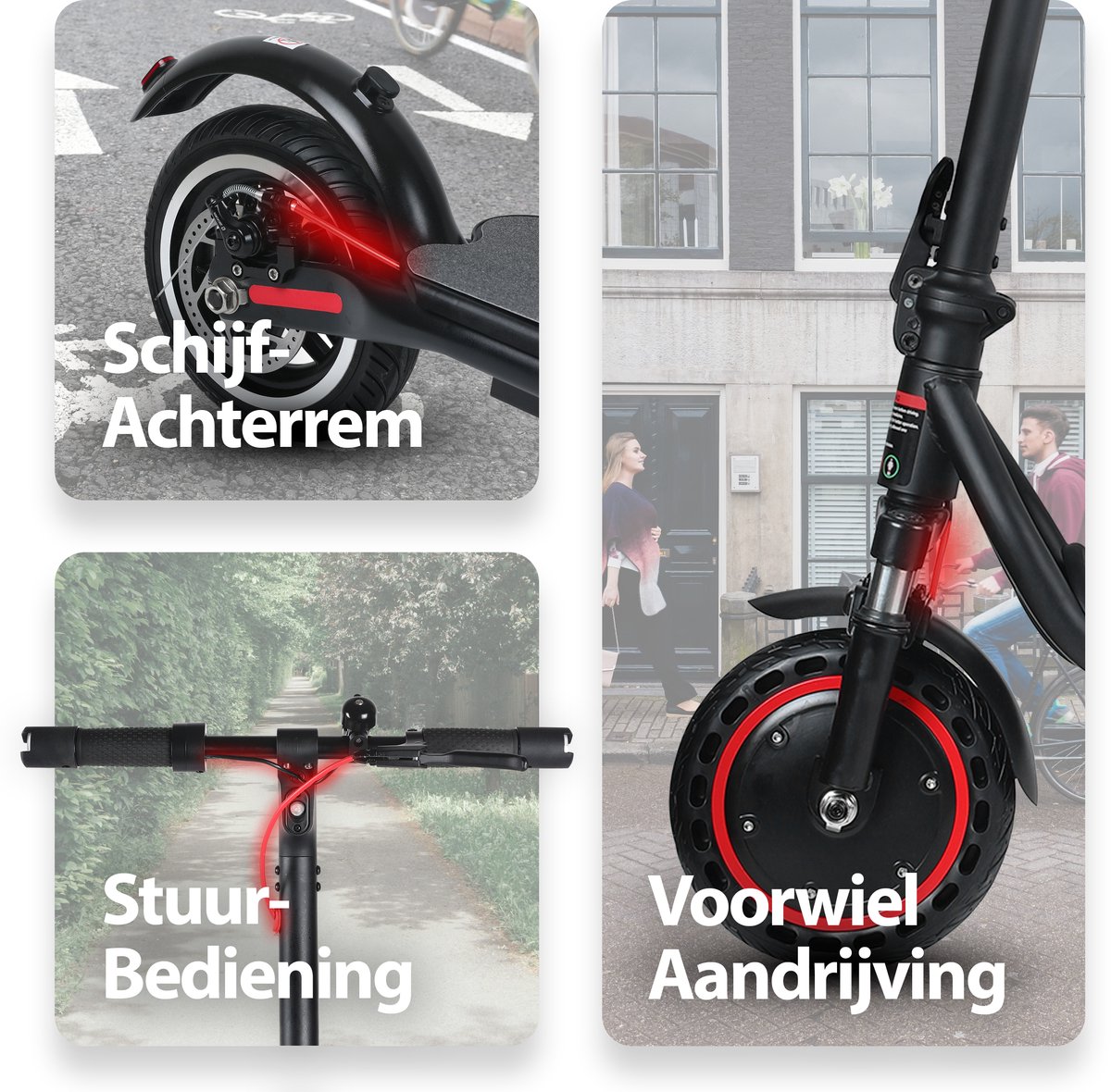 Afbeelding 2 van Elektrische Step met Telefoonhouder - Phreeze E-Step Plus - 350W - 25KM Actieradius - Opvouwbaar - Lekvrije Banden 8,5 Inch - Voorvering