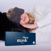 Slowwave Premium Bluetooth Slaapmasker - White Noise Versie (10 ingebouwde relax-geluiden) - Kleur: antraciet - Met Binaural Beats - 100% verduisterend - Inclusief handige timer-functie - Koel en ademend - Platte 'spons speakers' voor zijslapers