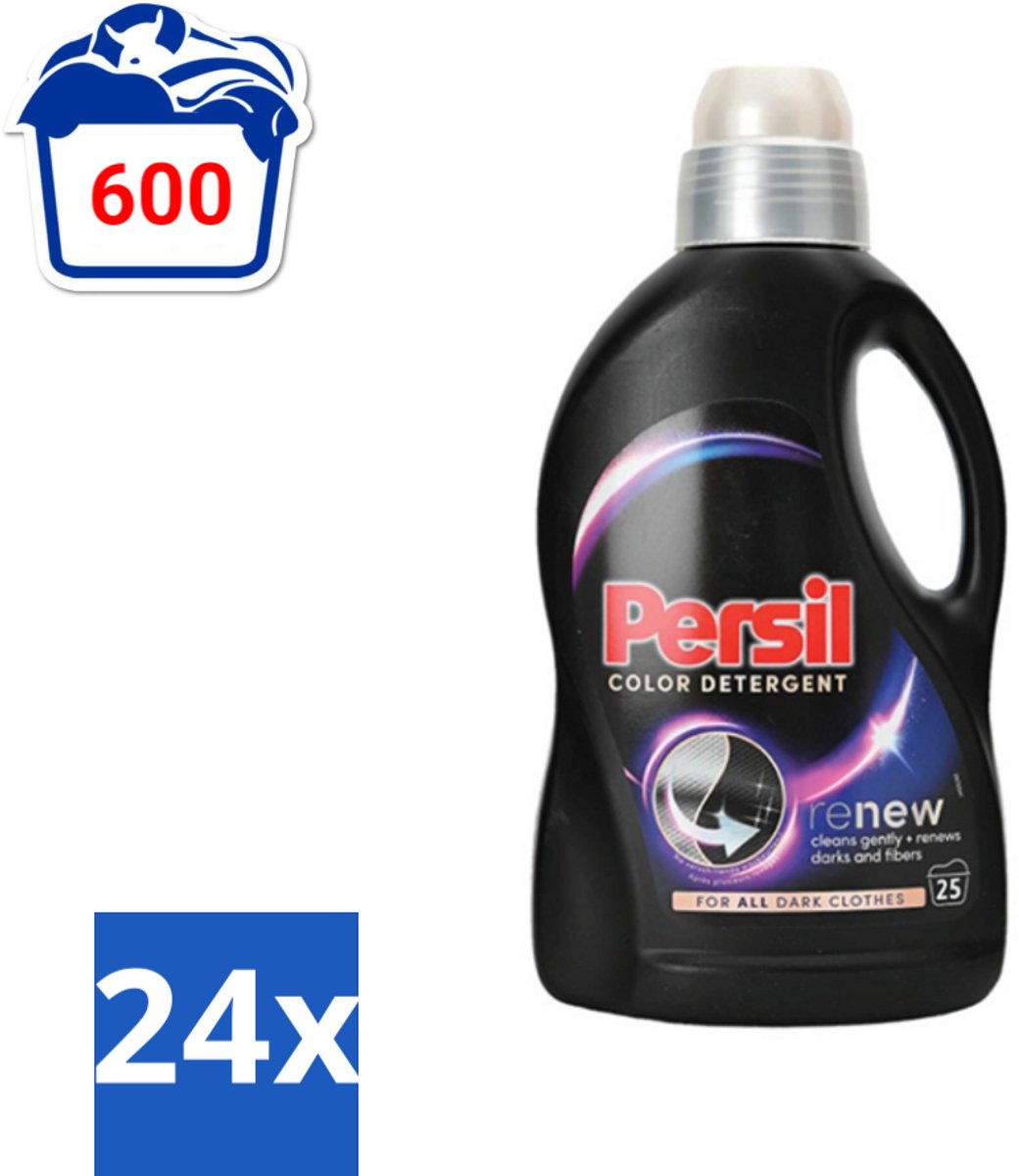Persil Color Detergent - Vloeibaar Wasmiddel - Donkere Was - 25 Wasbeurten - Voordeelverpakking - 24 stuks