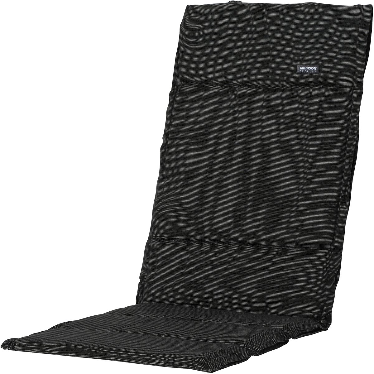 Kussen fiber de luxe ca.125x50cm Rib black 2 stuks