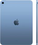 L'arrière et le côté bleus d'un iPad avec le logo Apple.