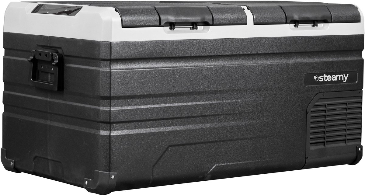 Steamy-E Dual Zone Elektrische Compressor Koelbox - Dual Zone - 90 liter - 12V en 230V - voor auto en camping - Zwart – foto 3