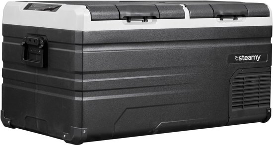 Steamy-E Dual Zone Elektrische Compressor Koelbox - Dual Zone - 90 liter - 12V en 230V - voor auto en camping - Zwart van Steamy — afbeelding 3