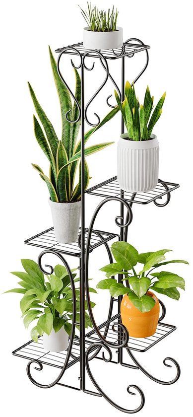 Zzbiqs Bloemenstandaard van metaal met 8 niveaus, 141 cm Zzbiqs Bloemenstandaard van metaal met 8 niveaus, 141 cm