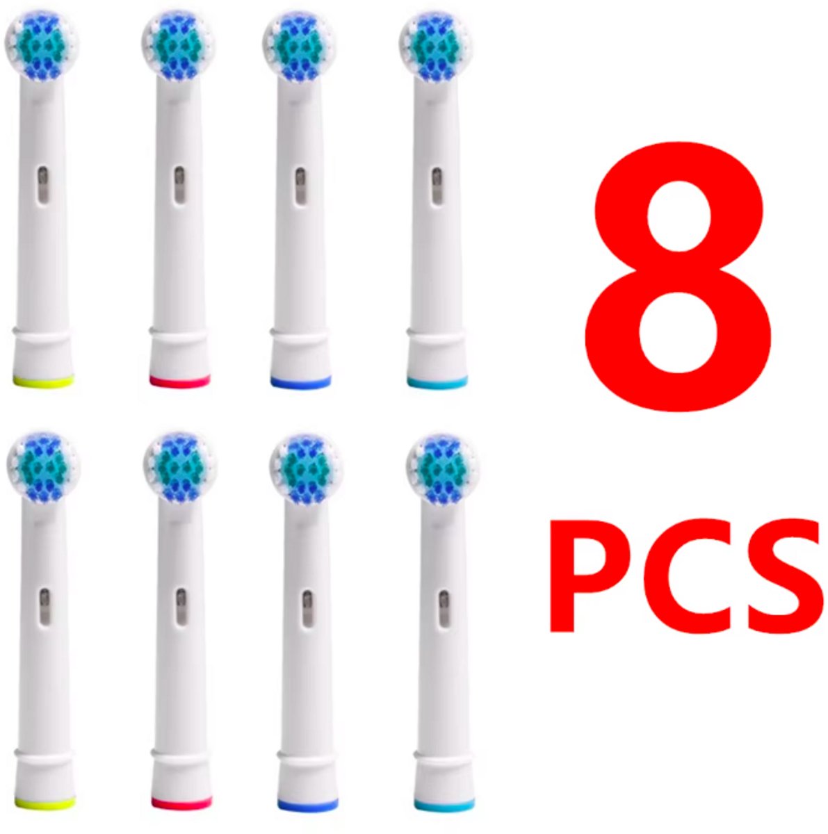Universele Opzetborstels Plus Bamboe handtandenborstel- 8 stuks - Geschikt voor Oral-B