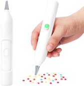 Rubye® – Stylo de Peinture de diamants électrique – Avec technologie sous vide – Rechargeable via USB-C – Confortable à utiliser – Pour pierres rondes et carrées – Wit