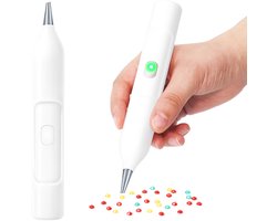 Rubye® – Elektrische Diamond Painting Pen – Met Vacuümtechniek – Oplaadbaar via USB-C – Comfortabel in Gebruik – Voor Ronde en Vierkante Steentjes – Wit