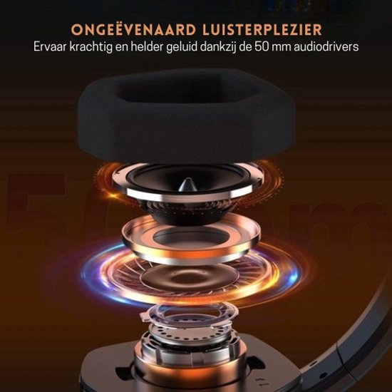 Casque de Gaming Intelectro - Découvrez le Gaming à un tout autre niveau ! - Suppression du bruit - Convient pour PS4/ Xbox 1/ PC/ Nintendo Switch - Zwart/ Oranje - Livraison plus rapide qu'indiqué !