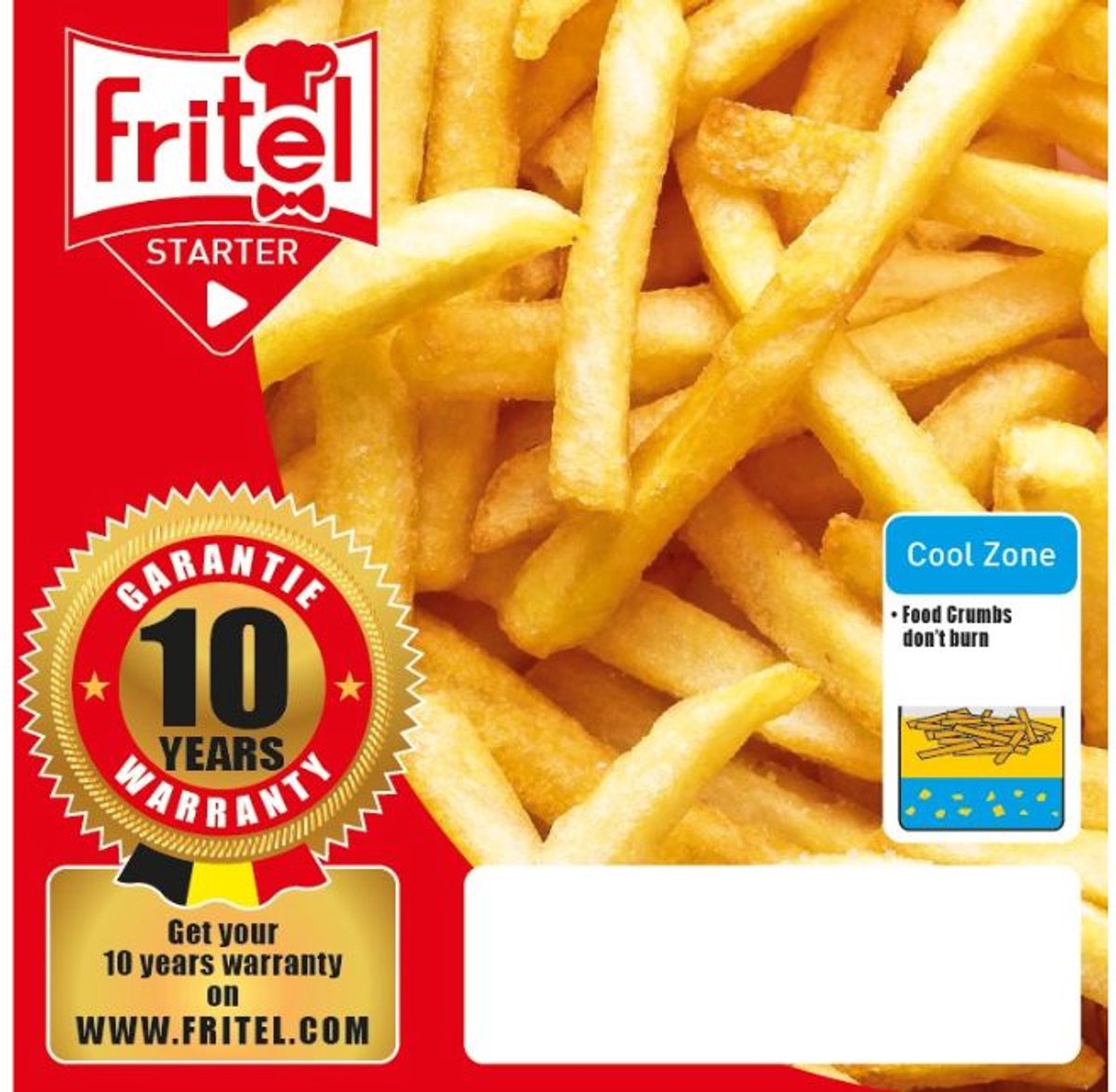 Fritel ST4153RED Friteuse 3L 2200W Rood/Zwart