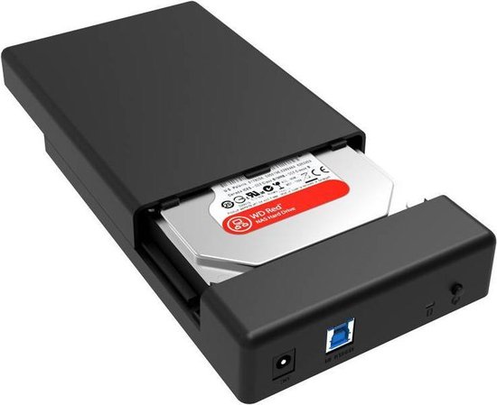 USB 3.0 schijf behuizing 3.5 Inch SATA HDD en SSD - Zwart |