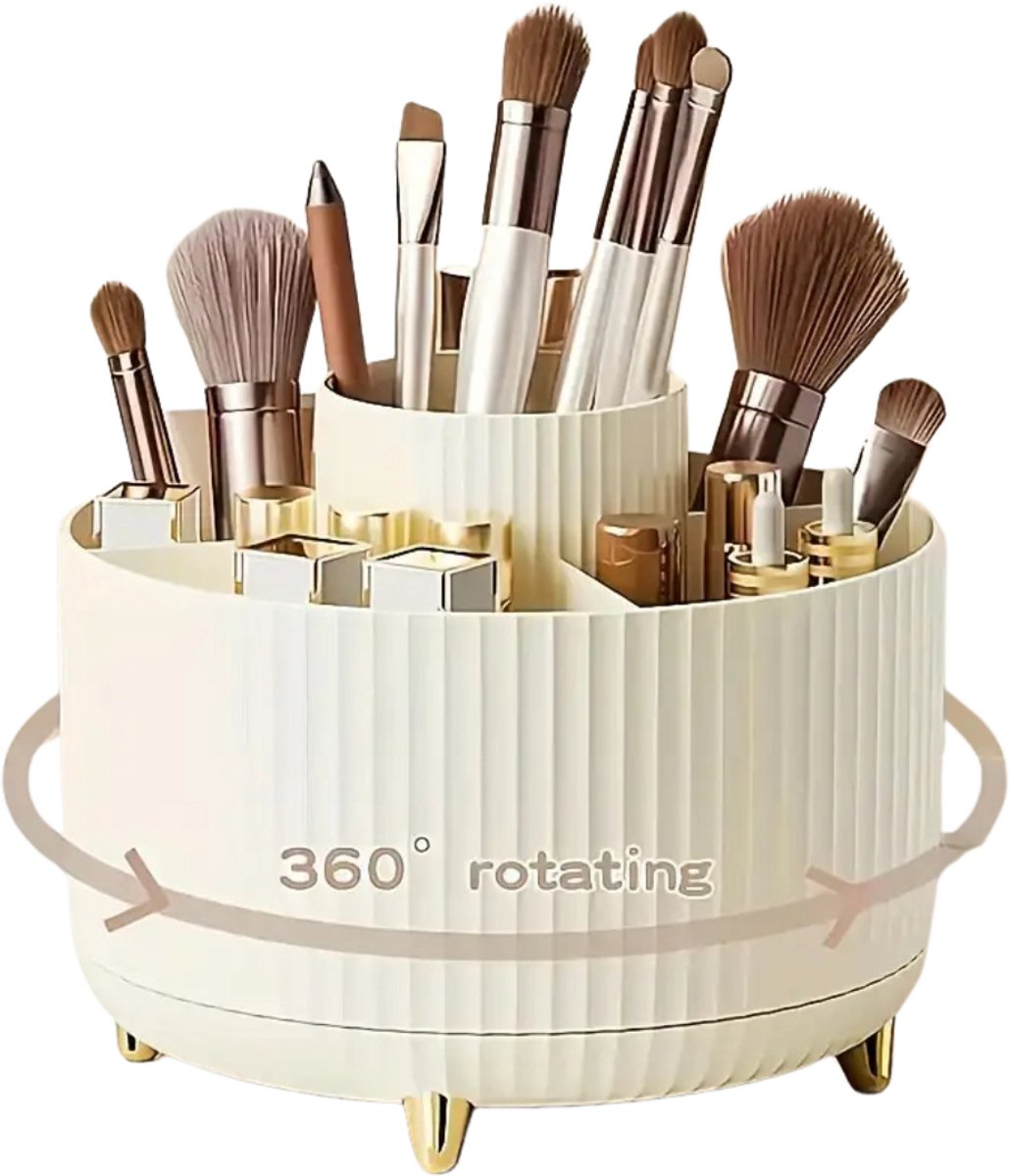 Nivard make Up Organizer - Koffer - Tas - Makeup - Lades - Skincare - Cosmetica - Beige