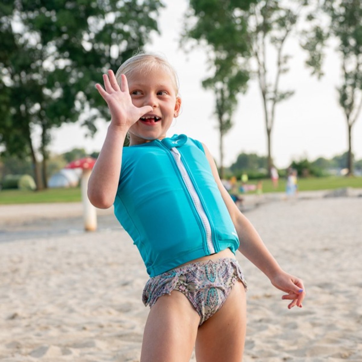 Watrflag swim suit Marseille Kids Turquoise - zwemvest / drijfvest voor kinderen — afbeelding 4