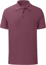 Senvi - Fit Polo - Getailleerd - Maat XXL - Kleur Bordeaux Melee - (Zacht aanvoelend)