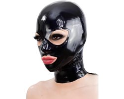 100% Latex Masker - Latex Erotiek - BDSM Masker - Fetish - Kinky Rollenspel - SM - Cosplay - Man/Vrouw - Seks - Erotisch - MET RITS - Extreme - Maat S/M/L