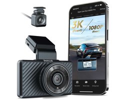 Botslab G500H Pro 3K Wifi Gps 2CH dashcam - Camera voor en achter - Wifi en GPS - Parkeermodus - 3,0 inch Lcd - 3K + Full HD resolutie - dashcam voor auto