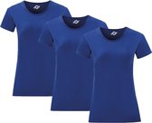 Senvi Dames t-shirt ronde hals 3-pack - Kobaltblauw - Maat M