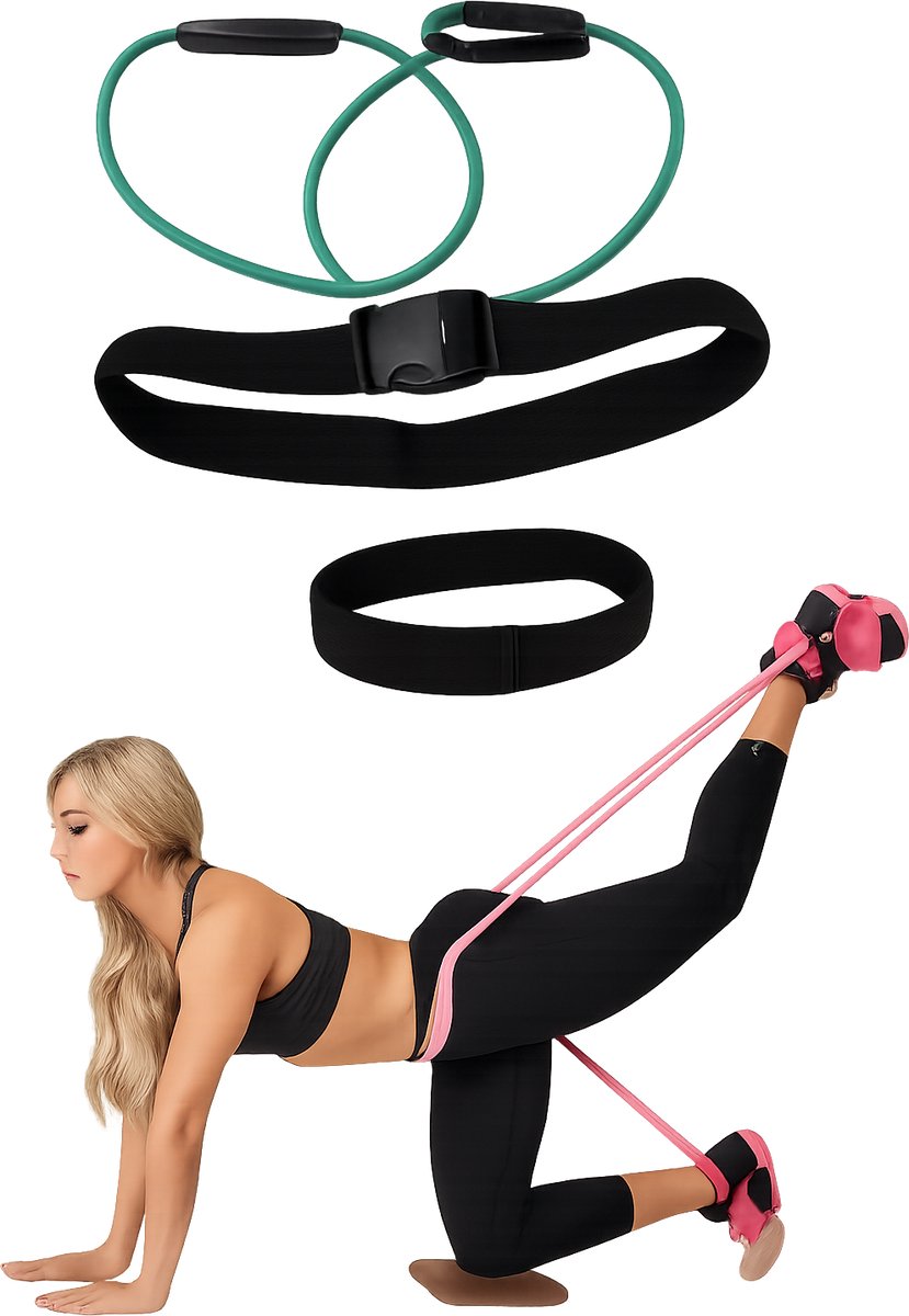 Booty bands - Resistance bands - Booty building - Incl Tas - Incl zachte heupgordel