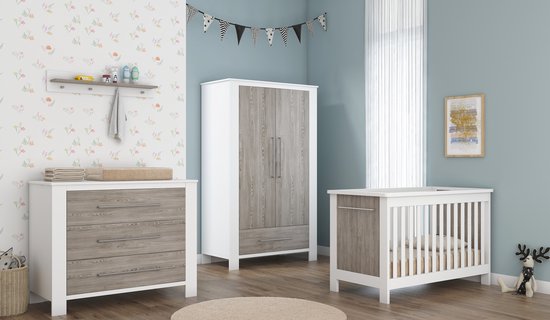 Born Lucky ® Babykamer 3 Delig Noël Eiken Wit