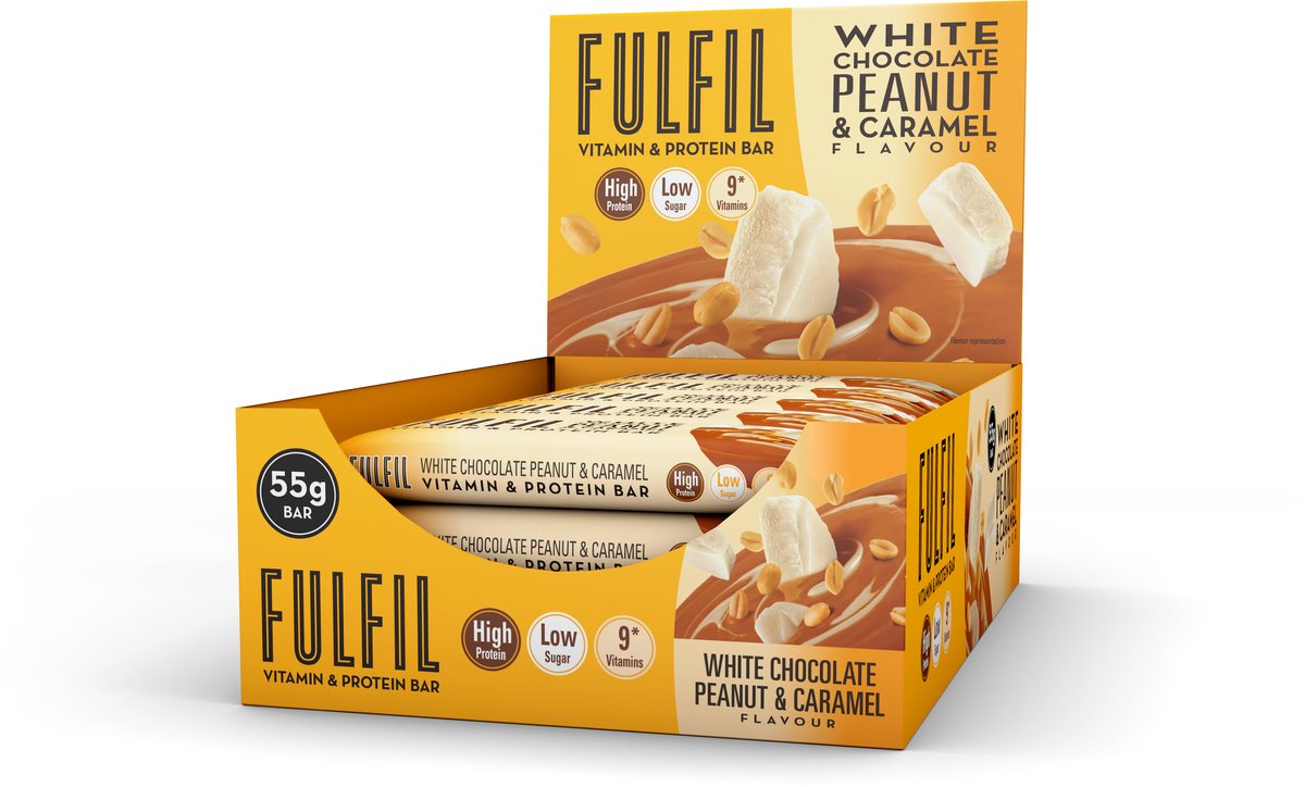 Goedkoopste Fulfill Vitamin & Protein Bars 15repen White Peanut & Caramel