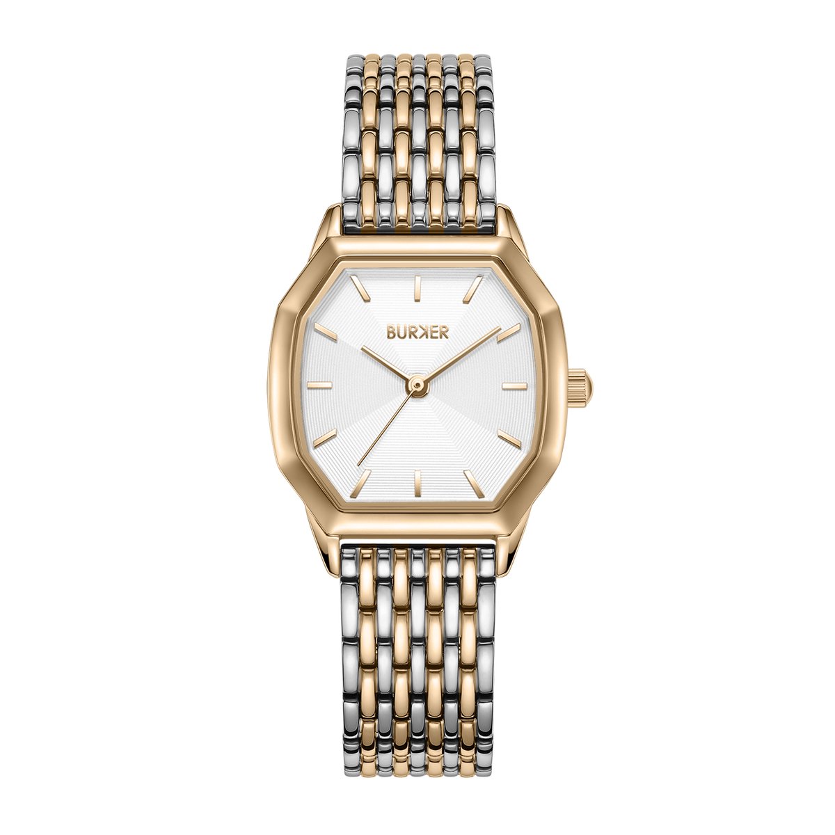 BURKER Julia Horloge Dames - Hexagon - Zilver - Schakelband - 32 mm