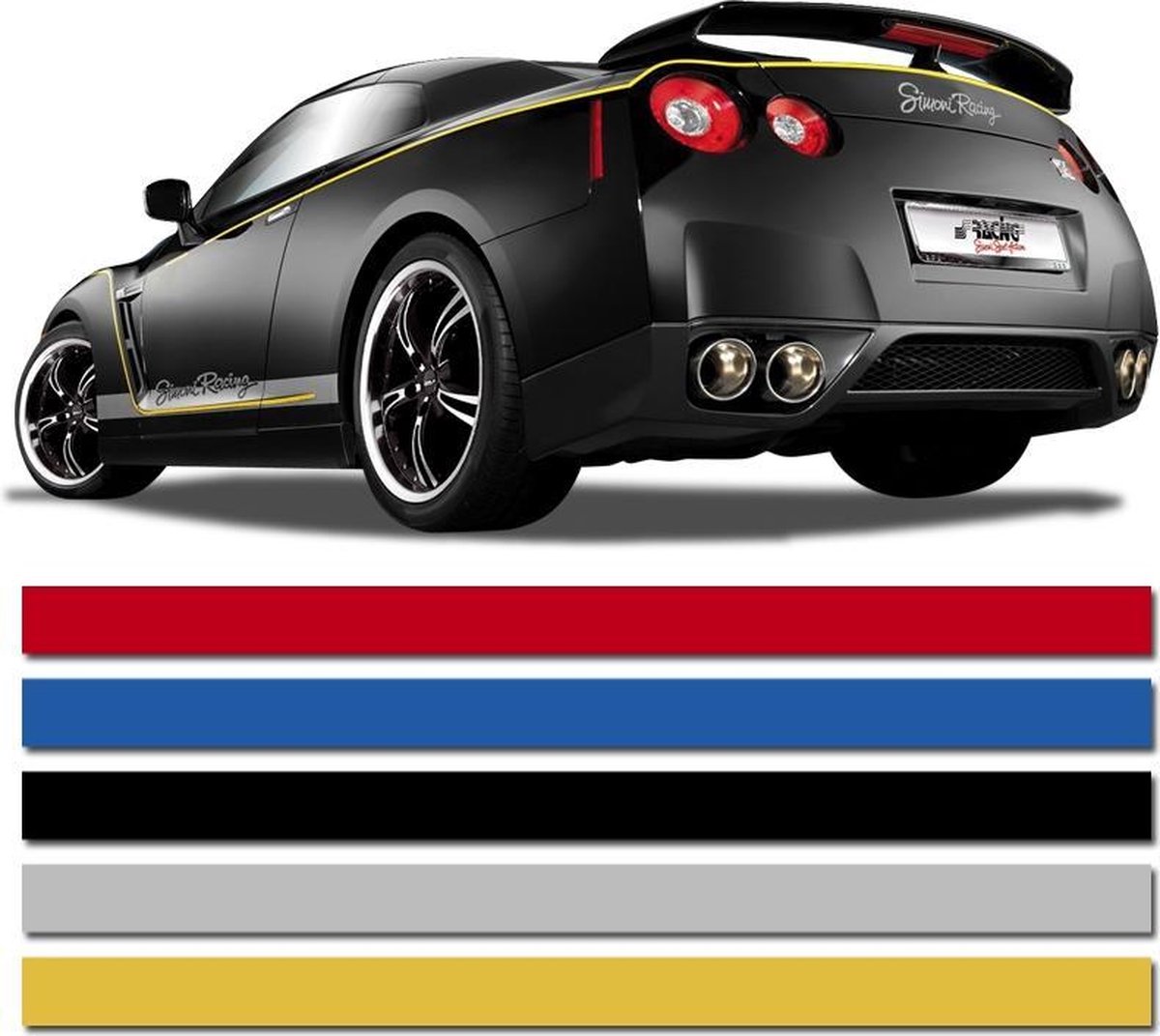 AutoStyle Universele zelfklevende striping AutoStripe Cool200 - Blauw - 6,5mm x 975cm