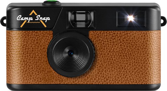 Campsnap Digitale Camera - Schermvrij - Oplaadbaar - 2000 Foto's - Fotocamera - Vintage - Inclusief Memorycard - Duurzaam - Bruin