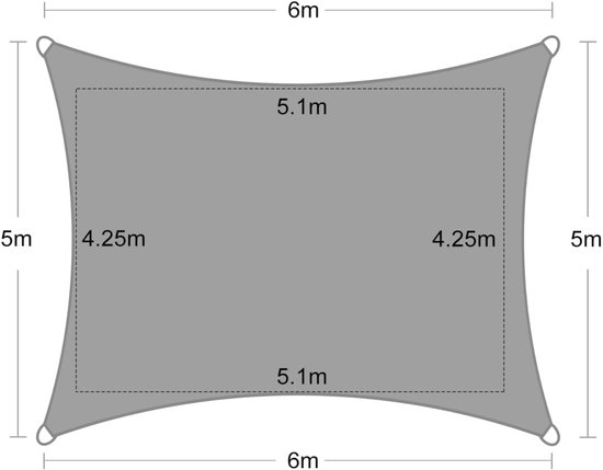 Sol Royal SolVision HS9 Schaduwzeil 5x6 m Creme Rechthoekig - ademende luifel voor terras tuin strandhuis HDPE UV-bescherming zonwering 500x600 cm
