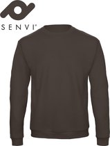 Senvi Fleece Crew Sweatshirt - Kleur: Bruin – Maat XXL