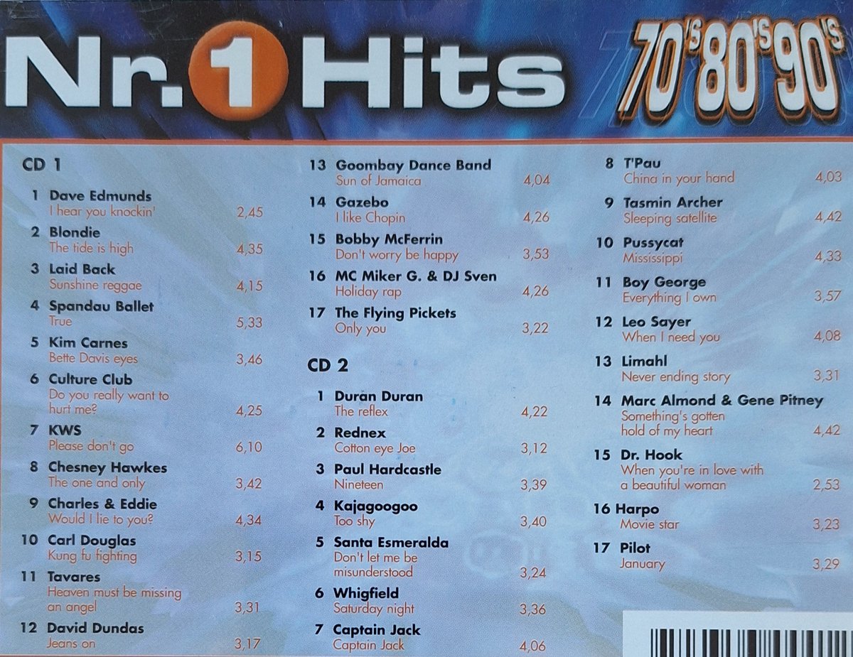 Hits&Hits　1970-1993 Nr 1 Hits - Jaren 70, 80 & 90 - 2 CD | bol