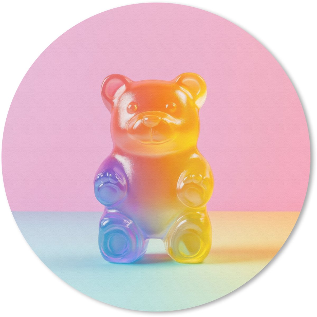 Muismat rond 50x50 cm - Mousepad Pastel - Snoep - Ronde muismatten