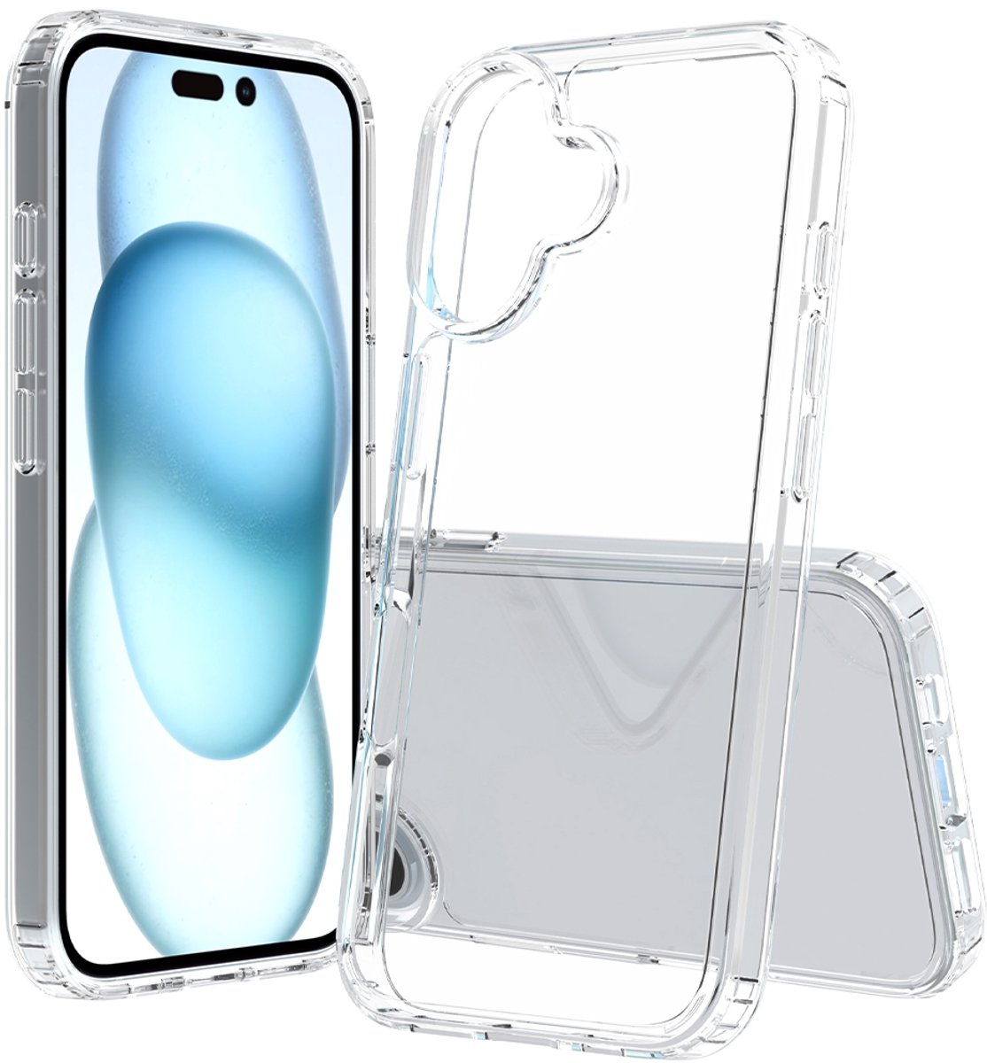 Hoesje geschikt voor Apple iPhone 16 - Phonesta Scratchproof Back Cover - Transparant