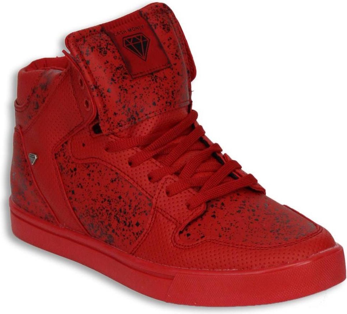 Cash Money Heren Schoenen - Heren Sneaker High - Touch Red Black - Maten:  41 | bol.com