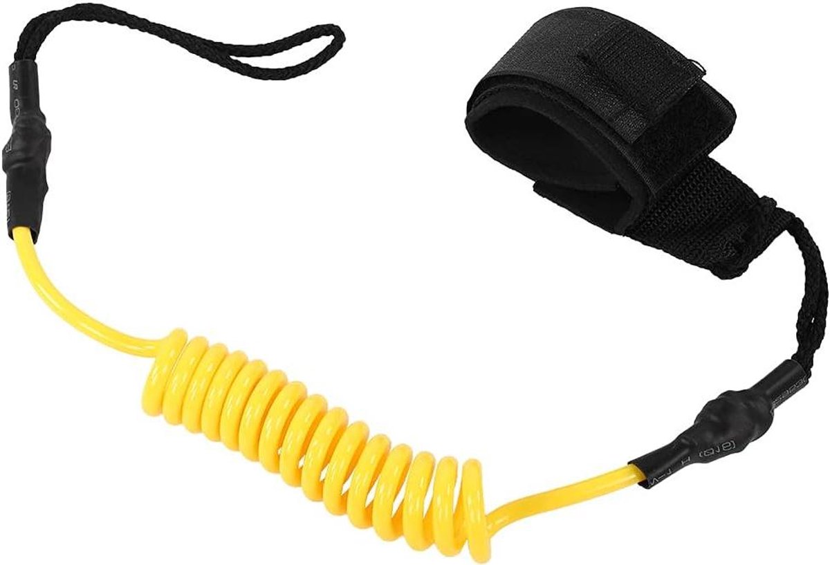 Surfboard vangriem Leash Paddle Board voettouw veiligheidsvoet touw zwart waterski voettouw SUP surflijn voor surfplanken (geel)