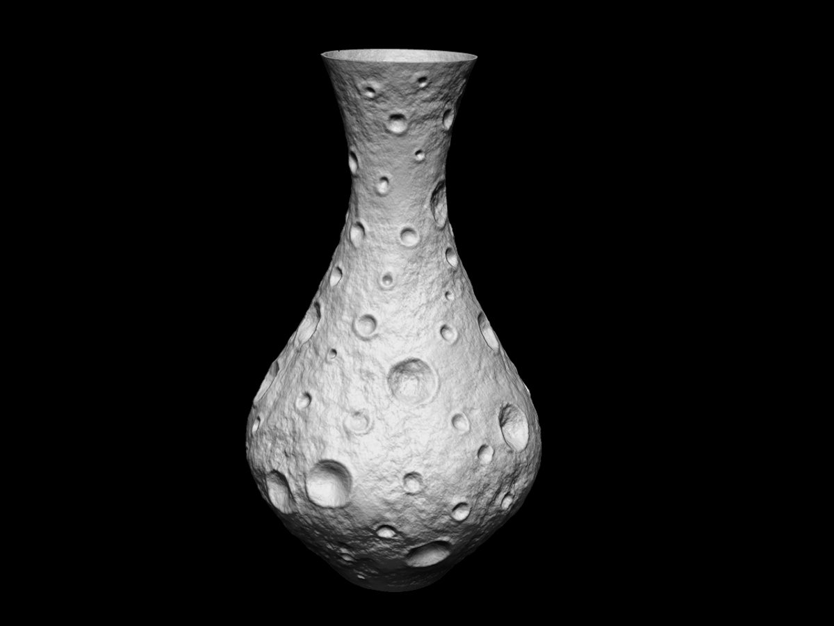 Moon Vaas – Decoratieve Vaas – Hemels Ontwerp – 3D Geprint – Unieke Maanstructuur