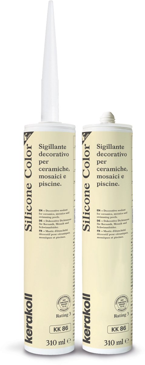 Kerakoll - Silicone Color - KK86 - Siliconenkit - Kleur 86 Creme - Verkrijgbaar in 50 Kleuren - Greenbuild rating 3