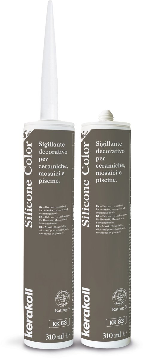Kerakoll - Silicone Color - KK83 - Siliconenkit - Kleur 83 Bruin - Verkrijgbaar in 50 Kleuren - Greenbuild rating 3