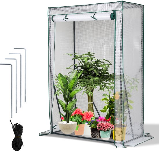 KESSER® Premium tomatenkas foliekas, broeikas klein, tomatenhuis, broeikas met deur om op te rollen - 100 x 50 x 150 cm broeibak, groenten, bloemen, fruit, tuin KESSER® Premium tomatenkas foliekas, broeikas klein, tomatenhuis, broeikas met deur om op te rollen - 100 x 50 x 150 cm broeibak, groenten, bloemen, fruit, tuin