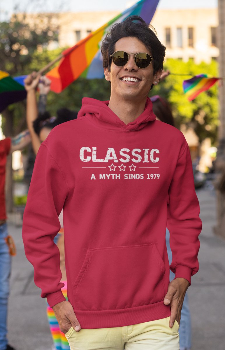 1979 Verjaardagscadeau heren Rode Hoodie heren met capuchon Classic Hoodies Rood