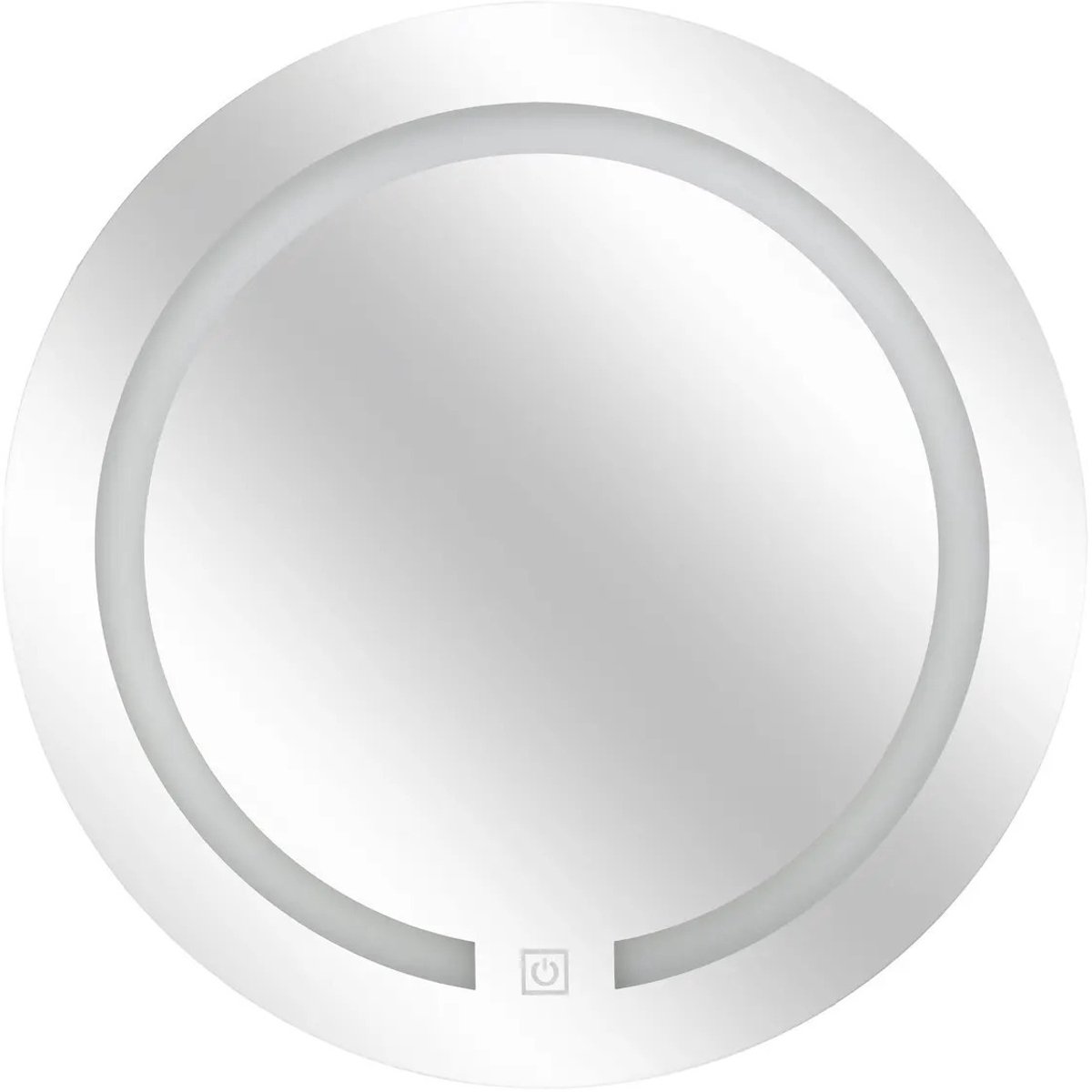 5Five® 5Five Badkamer wandspiegel LED - Op batterijen - zilver - Dia 45 cm - rond model