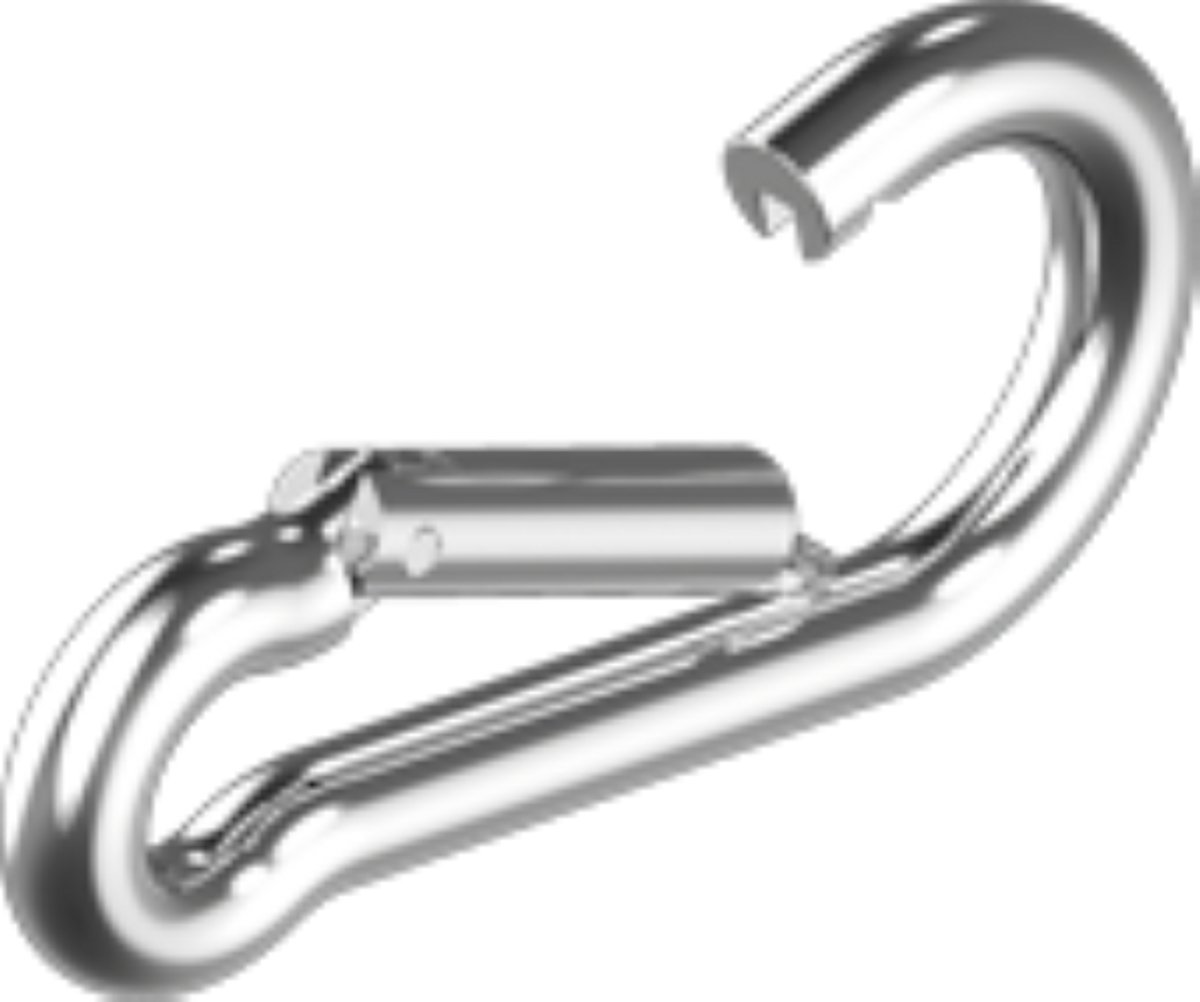 Karabijnhaak - Musketonhaak - 8x80mm - RVS 316 - Zeewaterbestendig - 5 stuks