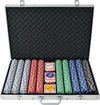 Afbeelding van het spelletje vidaXL Pokerset met 1000 chips aluminium