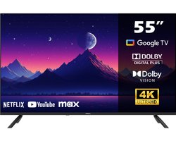 Horizon Smart TV 55 inch - 4K ULTRA HD LED Televisie - XT Line - Google TV WiFi - Voice Assistant - Frameless Slim Design