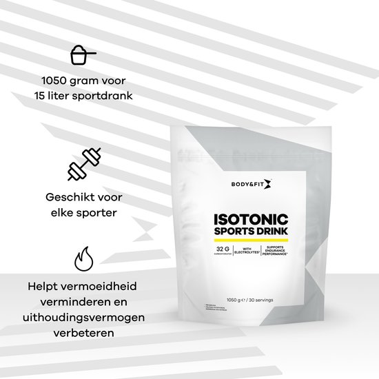 Body & Fit Isotonic Drink - Elektrolyten Poeder - Electrolytes - Citrus - 1050 gram (30 doseringen) van Merkloos — afbeelding 2