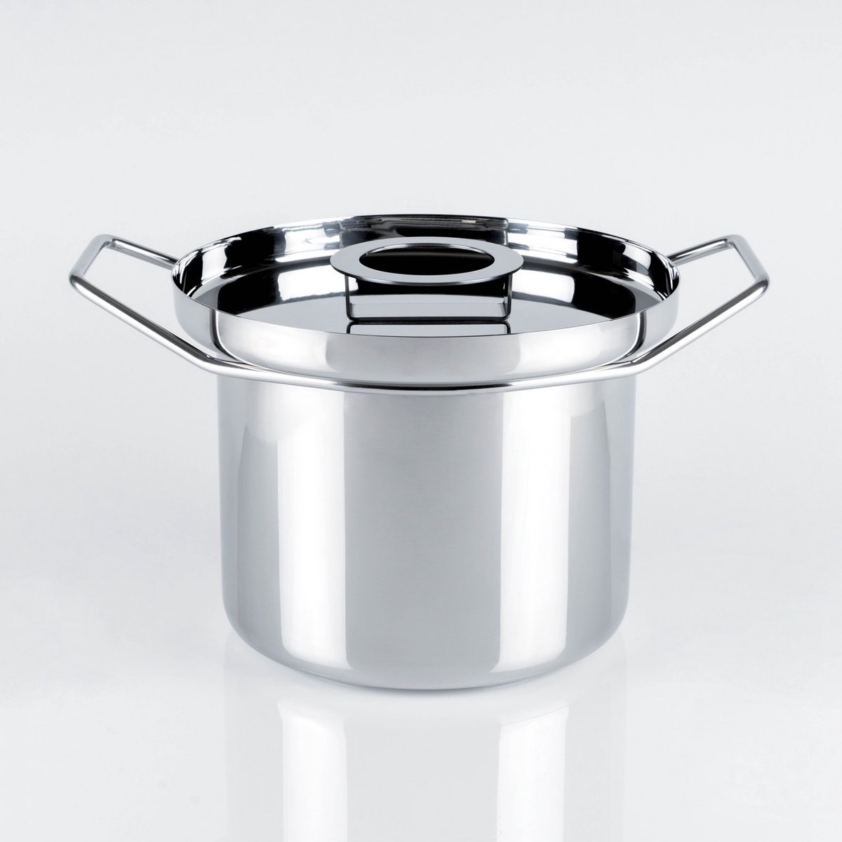 KnIndustrie - Back/UP POT Ø 26 cm - Moderne Pannenset met Steunhandgrepen - Rodolfo Dordoni - Made In Italy