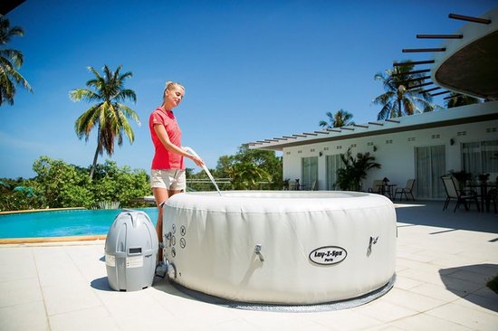 Opblaasbare Whirlpool voor 6 Personen – 196 x 196 x 66 cm – 87 AirJets – Wit – Model 2018