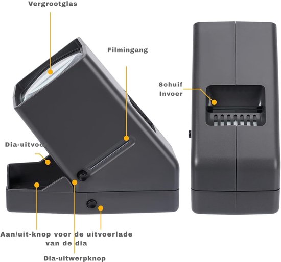 DIGITNOW Dia-viewer, led-diaviewer voor oude dia's, 35 mm negatief en diaprojector, verlicht