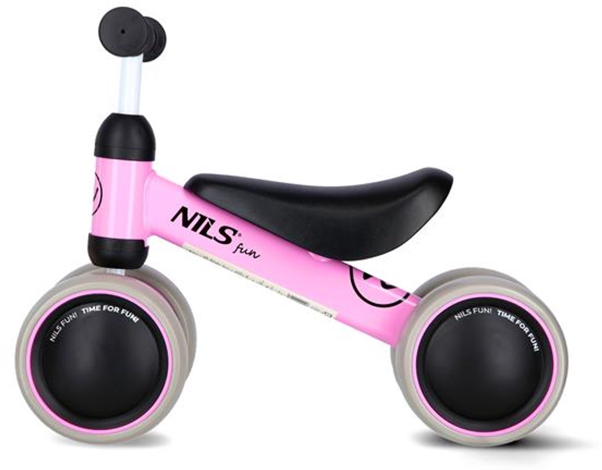NILS FUN RB002 - Loopfiets - Roze - Stabiele Constructie - EVA Wielen